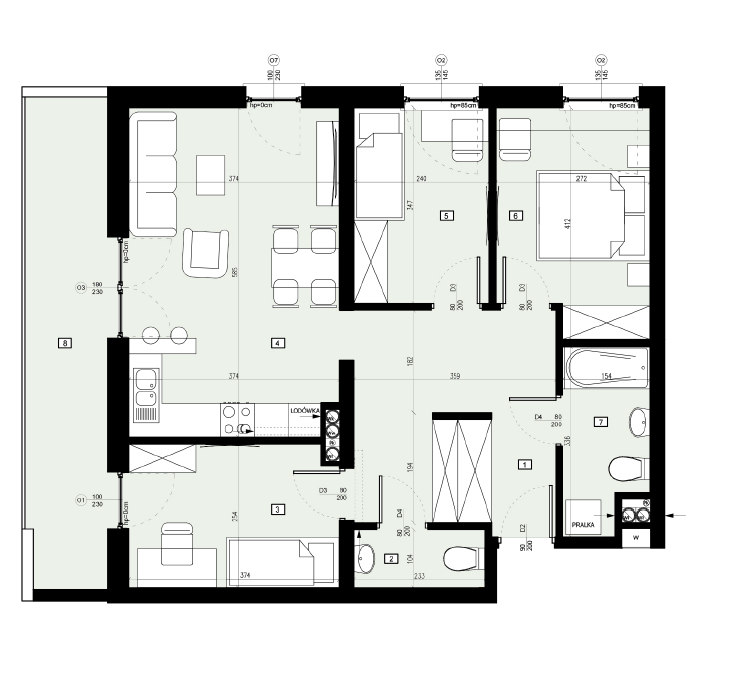 Plan of the flat.