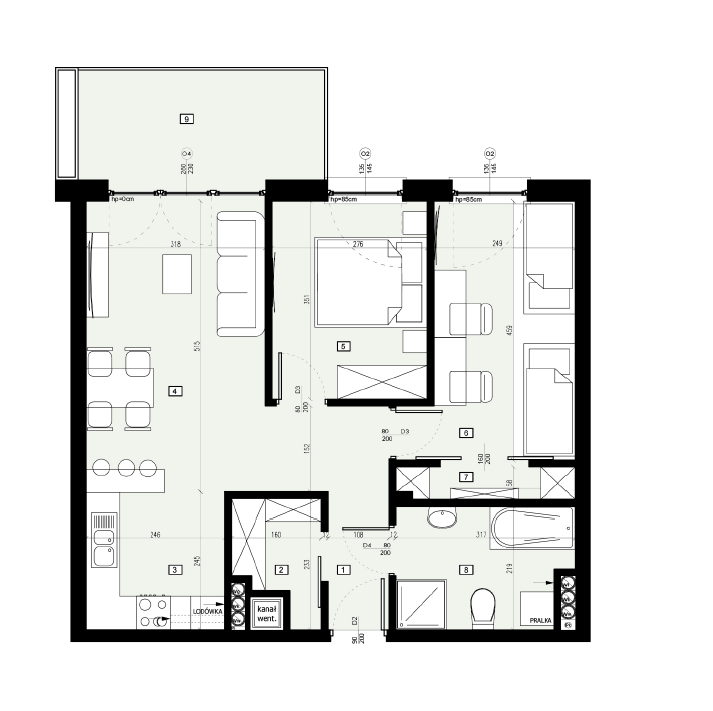 Plan of the flat.