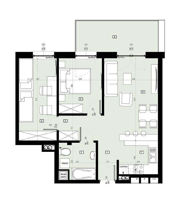Plan of the flat.