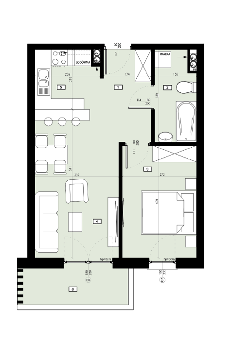 Plan of the flat.