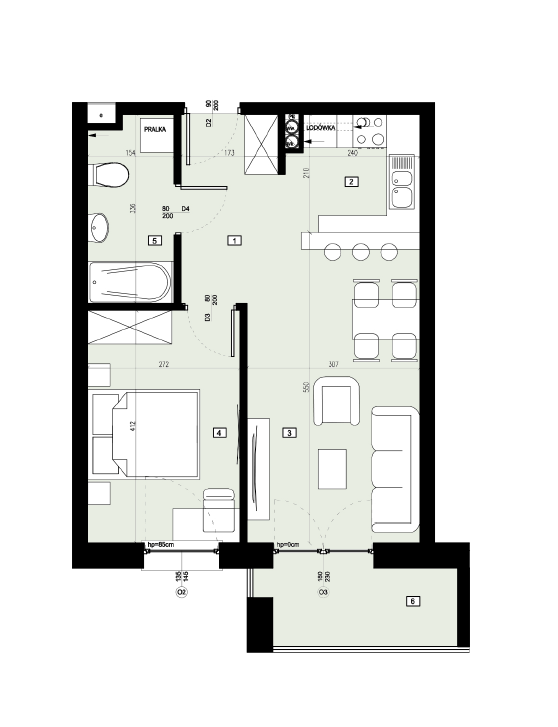 Plan of the flat.