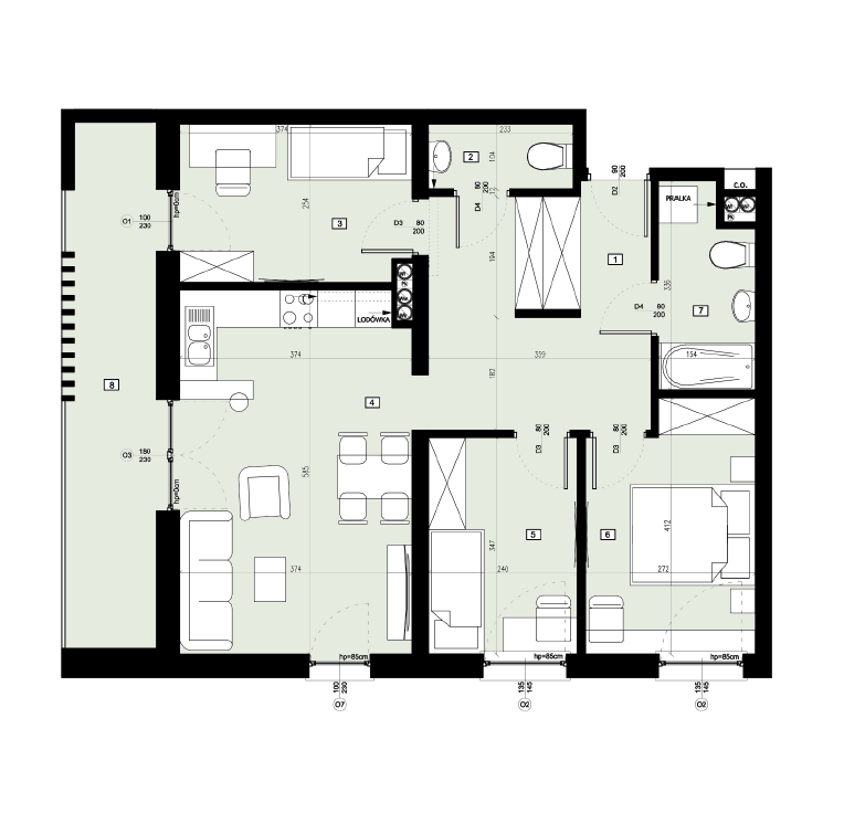 Plan of the flat.