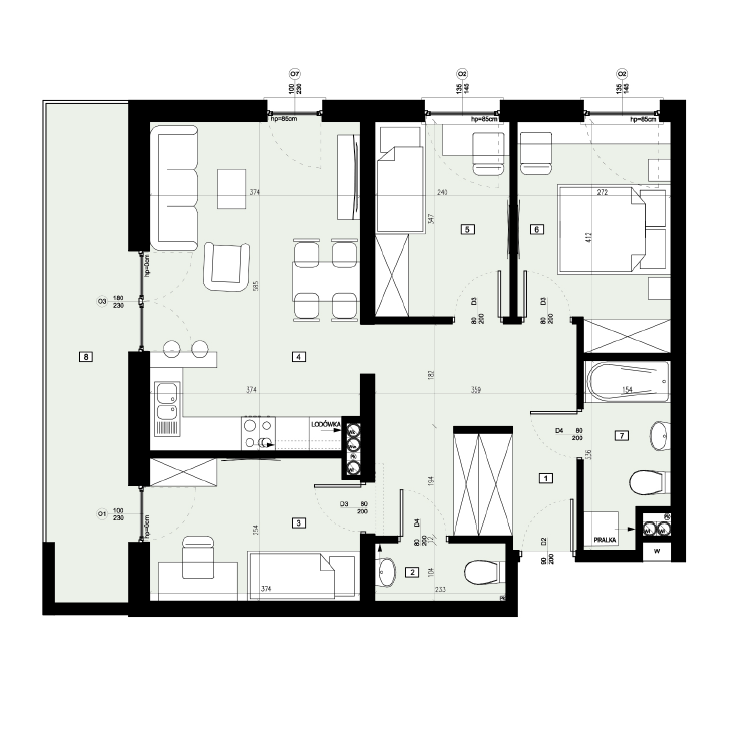 Plan of the flat.