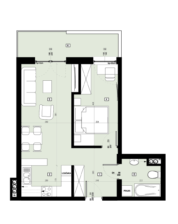 Plan of the flat.