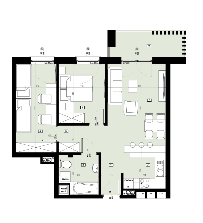 Plan of the flat.
