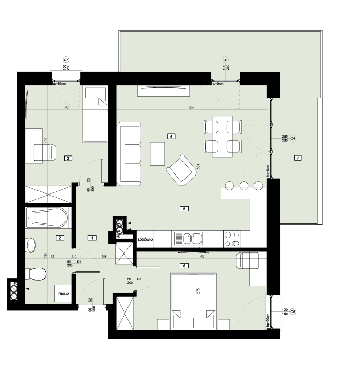 Plan of the flat.