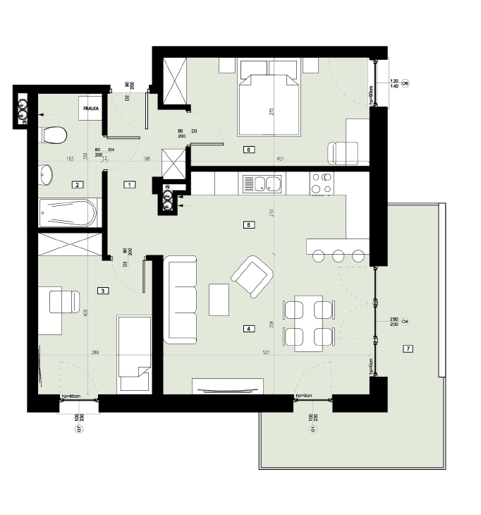 Plan of the flat.