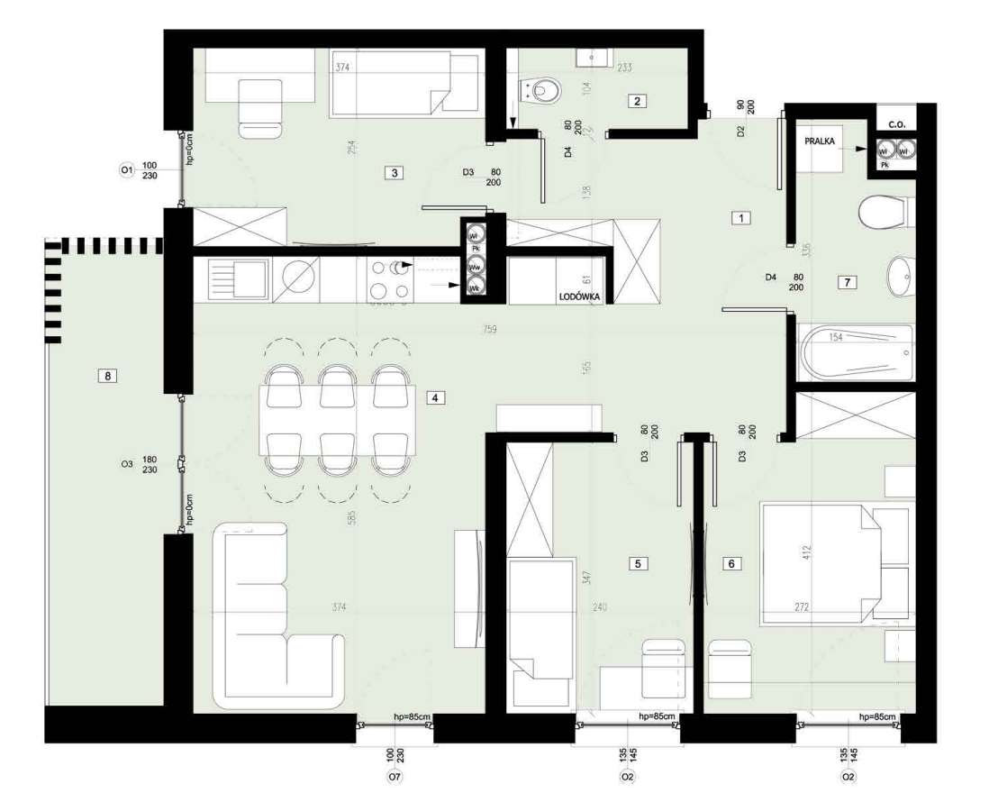 Plan of the flat.