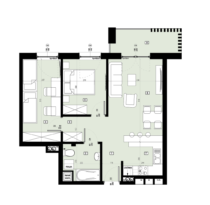 Plan of the flat.