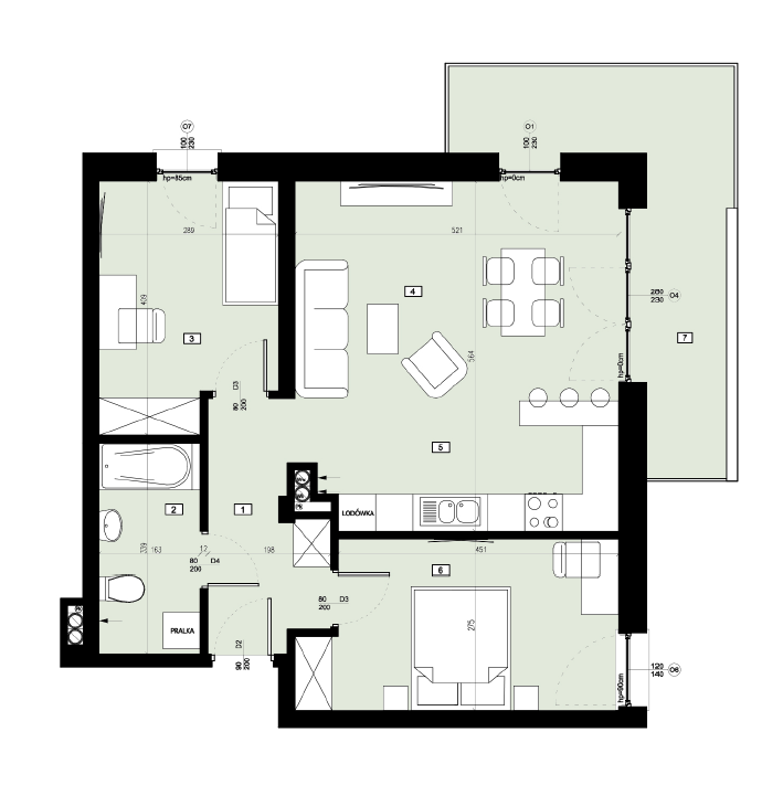 Plan of the flat.