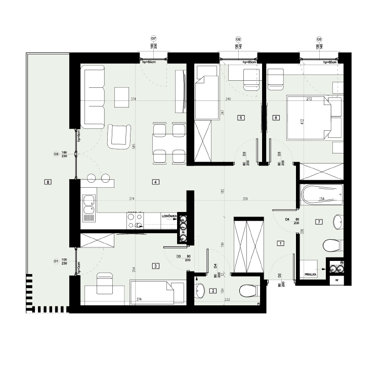Plan of the flat.