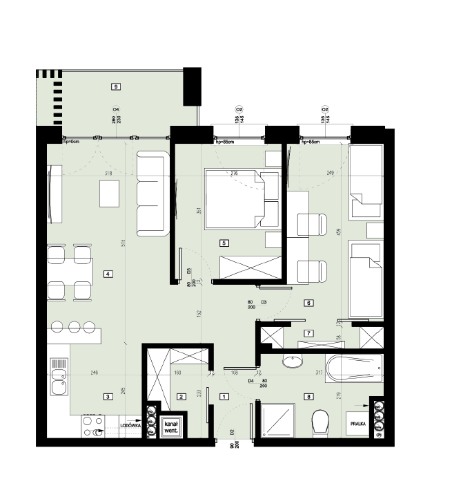 Plan of the flat.
