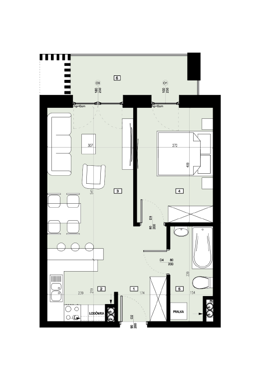 Plan of the flat.