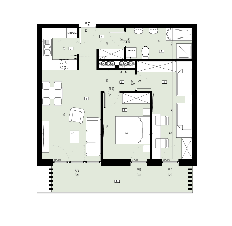 Plan of the flat.
