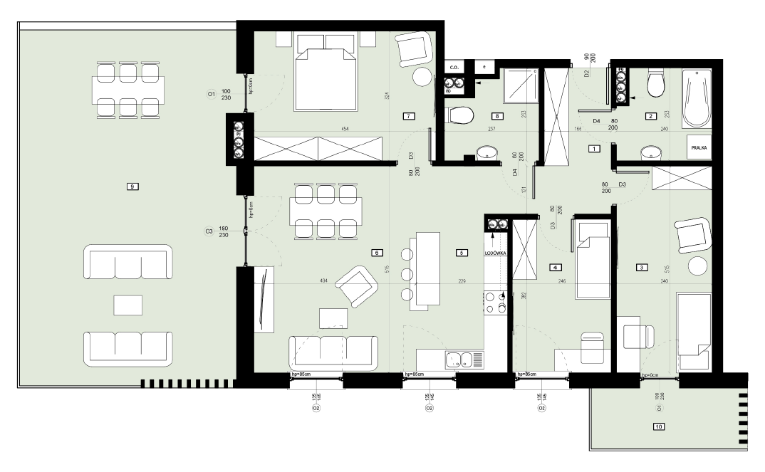 Plan of the flat.