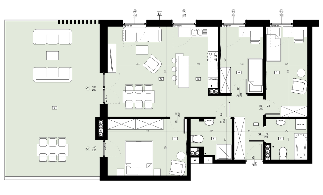 Plan of the flat.