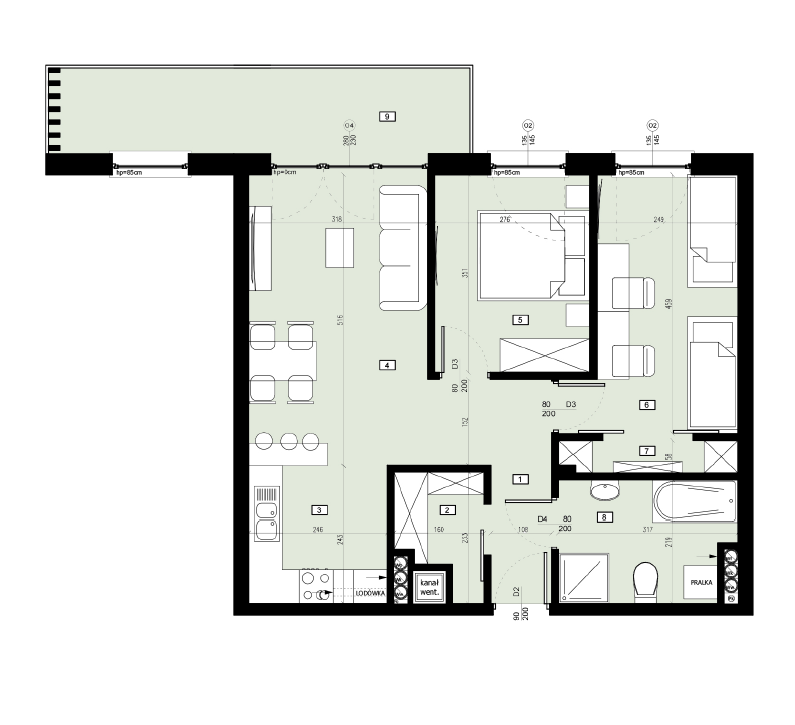 Plan of the flat.