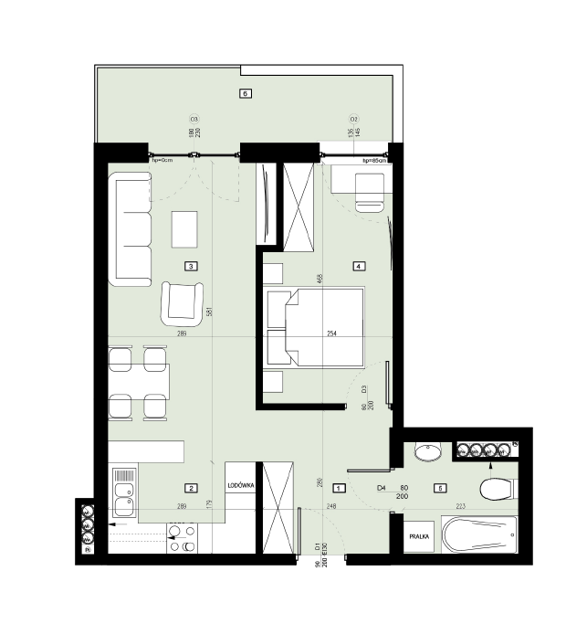 Plan of the flat.