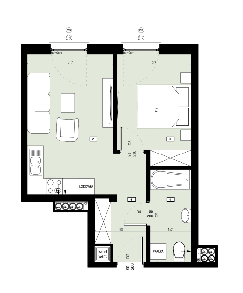 Plan of the flat.