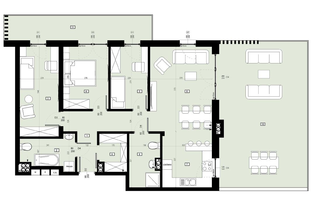 Plan of the flat.