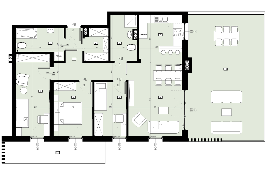 Plan of the flat.