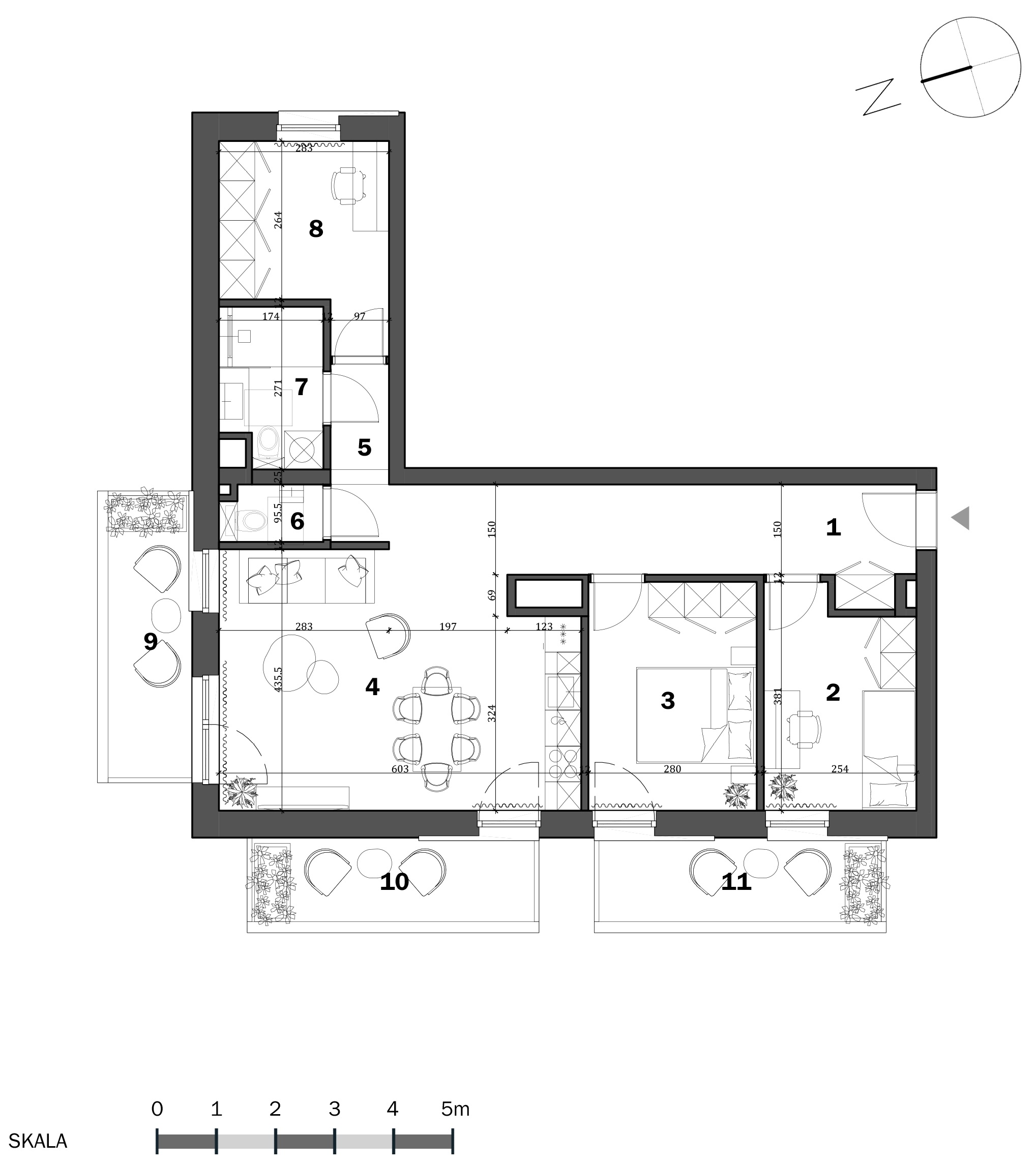 Plan of the flat.